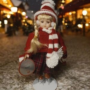 Ice Skating Porcelain Doll Limited Edition